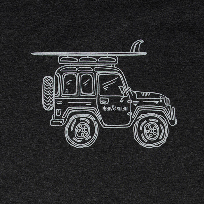 adventure-vehicle-t-shirt-k1 klean_shirt_jeep_front_closeup_lifestyle.jpg